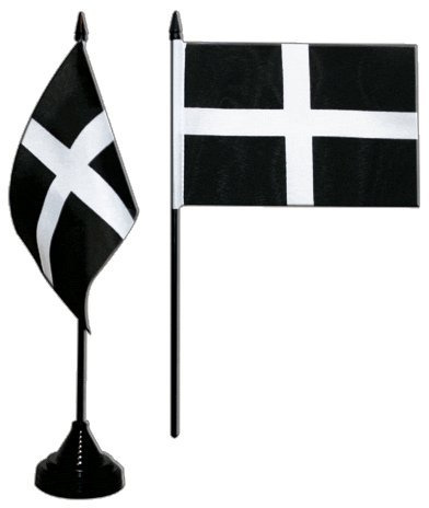 Flaggenfritze® Tischflagge Großbritannien St. Piran Cornwall 10x15 cm