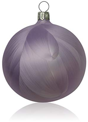 Lauschaer Glas Christbaumkugeln Eislack Flieder 5 Stück d 5cm Christbaumschmuck Weihnachtsbaumschmuck mundgeblasen