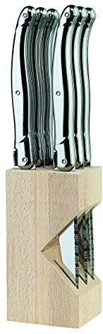 Laguiole Tradition Steakmesser-Satz, Ganzmetall Messer, Mehrfarbig, One Size