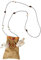 W WIDMANN MILANO Party Fashion 05902 - Umhängetasche Indianer, Damen, Braun, mit Federn und Perlen, Accessoire, Kostüm, Karneval, Mottoparty