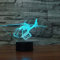 HPBN8 Ltd 3D Hubschrauber Lampe USB Power 7 Farben Amazing Optical Illusion 3D wachsen LED Lampe Formen Kinder Schlafzimmer Nacht Licht.