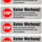 immi 20 St. Keine Werbung Aufkleber, Edelst.-Optik, Schild einzeln abziehbar