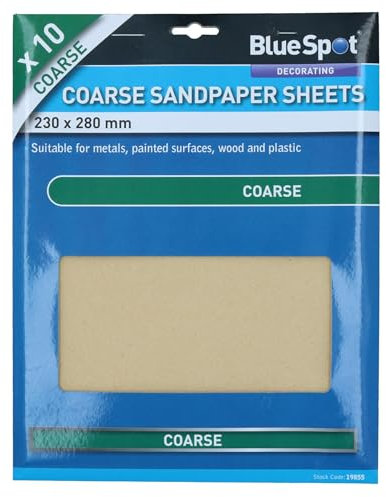 10pc Assorted Sandpaper Sanding Sheets For Metal Wood Plastic Coarse 60 Grit