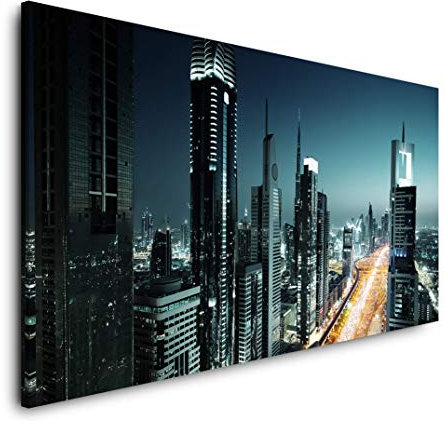 Skyline New York City 120x 60cm Panorama Leinwand Bild XXL Format Wandbilder Wohnzimmer Wohnung Deko Kunstdrucke