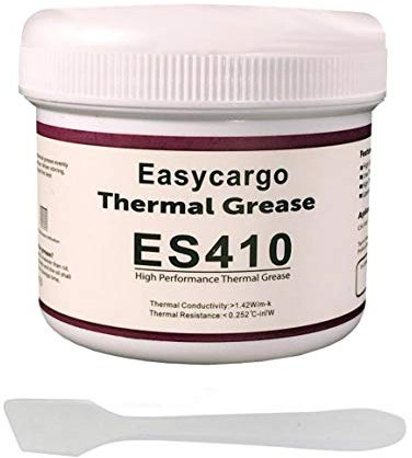 Easycargo 200 g Wärmeleitpaste Kit, leitfähiges Fett, Kühlkörper weiße Silikon-Kohle-Mischung für Kühlkörper Schnittstelle GPU VGA LED MOSFET Transistoren (200 g)