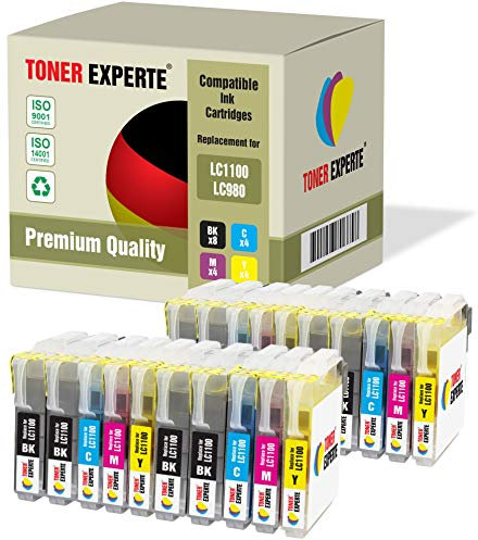 TONER EXPERTE 20 XL LC1100 LC980 Druckerpatronen kompatibel für DCP-145C 165C 195C 197C 375CW 385C 395CN 585CW 6690CW MFC-250C 290C 490CW 5490CN 5890CN 5895CW 6490CW 790CW 990CW J615W