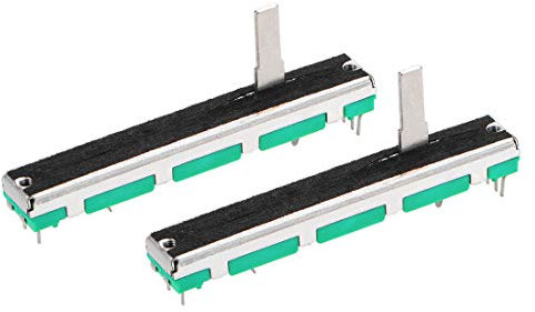 sourcing map 2St Fader Variable Widerstände Mischer Potentiometer Gerade Schiebe A503 50K Ohm Exponentielle Doppelpotentiometer zum Dimmen 60mm