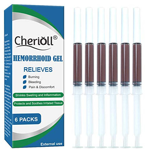 Hemorrhoid Ointment, Hemorrhoid & Fissure Gel, Hämorrhoiden Creme, Hämorrhoiden Behandlung, zur Linderung von Juckreiz, Blutung, Schwellung, Brennen & Unbehagen-6Pack