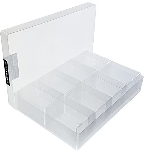 WestonBoxes CraftPack, Small Storage Box Multi-Pack for Beads, Jewellery, Sewing, Hobby, Crafts & DIY (Clear, 8 Pack)