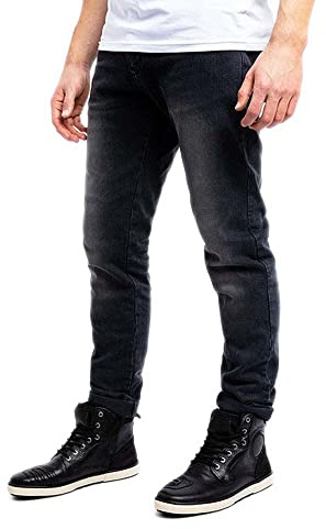John Doe Taylor Monolayer XTM Motorrad Jeans Herren mit Protektoren Black 28/32