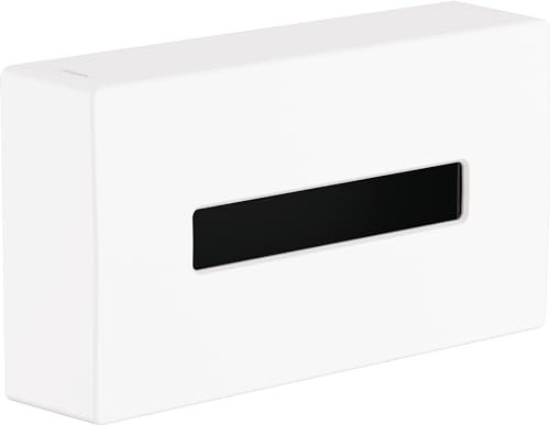 hansgrohe AddStoris - Kosmetiktuchbox, Kosemtiktuchspender für Wandmontage, verdeckte Befestigung, Badezimmer Zubehör, Mattweiß, 41774700