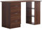 HOMCOM Computerschreibtisch Multifunktionstisch 3 Schubladen 2 Regale ABM. 120L x 49l x 72H cm MDF Aussehen Nussbaum