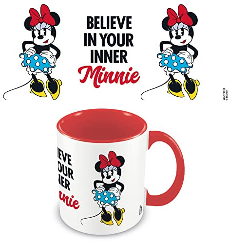 Pyramid International Disney Minnie Mouse Mug (Believe Design) 11oz Ceramic Mug - Official Merchandise, Red