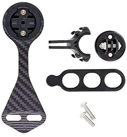 XBERSTAR Integrated Aero Handlebar Out Front Cycling Computer Road Bike Mount Compatible with Garmin,for XOSS G G+ and Bike Light Attachment (Black)