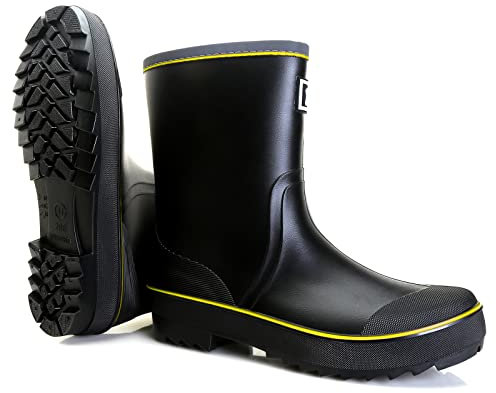 Foinledr Stivali Gomma Uomo Stivali Pioggia Stivali di in Gomma Stivali Giardinaggio Pescatore Stivali da Lavoro Giardino Caccia Stivaletti Scarpe Antipioggia Impermeabili