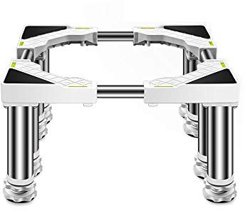 JHLP Soporte universal para lavadora con soportes, estante portátil para secadora con rodillos, soporte para pies y bandejas de suelo para muebles, armarios y aire acondicionado vertical