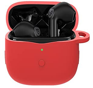 YKNIUFLY Bluetooth Kopfhörerhülle für SoundPEATS Air 3, Weiches TPU, 360° Rundumschutz Kopfhörer Hülle Abdeckung für SoundPEATS Air 3.(Rot)