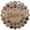 Personalised Wooden Bottle Cap Top Display Holder, Beer, Cider, Ale, Gift for him, Father's Day, Dad-Cap (MDF)
