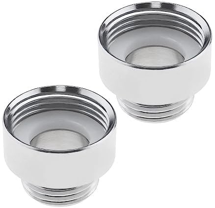 SG Store 2PCS Chrome Hose Pipe Adapter BSP 1/2'' Male to BSP 3/4'' Female Thread Shower Hose Connector Tap Bushing Reducer Pipe Fitting for Shower Arms Mixer Taps