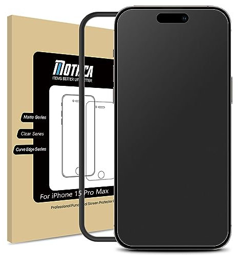 Mothca Matte Screen Protector for iPhone 15 Pro Max (1 Pack), Tempered Glass film Anti-Glare & Anti-Fingerprint, Case Friendly -Smooth as Silk, 6.7inch