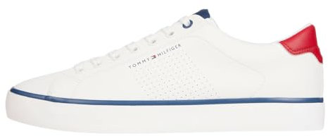 Tommy Hilfiger Sneaker vulcanizadas Hombre Low calzado, Beige (Ancient White), 44