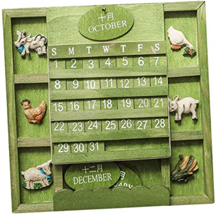Abaodam Holzkalender Tischdeko Aus Holzblöcken Kleiner Kalenderanhänger Für Datum Ornament Für Heimdekoration Bastelarbeiten Aus Holz Für Geschenkideen