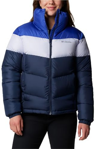 Columbia Damen Puffect Ii Colorblock Jacke, Collegiate Navy/Snowdrift/Clematis Blue, XX-Large