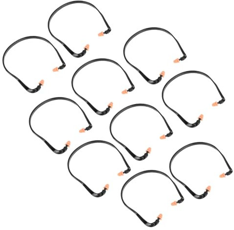 LALAFINA 10stücke Banded Silikon Ohrstöpsel Noise-canceling Gehörschutz Für Schlaf Reisen Wiederverwendbar Leicht Bequem Für Ruhige Nächte Und Geräuschreduzierung