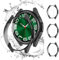 (3+3 Stück) Schutzhülle für Samsung Galaxy Watch 6 Classic 47mm,3 Hart PC Schutz Hülle und 3 HD Gehärtetes Displayschutz Folie,Smartwatch Zubehör für Galaxy Watch 6 Classic 47mm Hülle