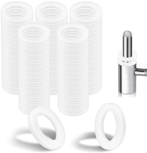 Fitschenringe Kunststoff Zimmertüren, 100 Stück Unterlegscheiben Türscharnier für Standard Zimmertüren Türblatt, 10,20mm x 15mm Montageringe Ohne Abriebspuren (1mm 50 Stück & 2mm 50 Stück, Weiss)