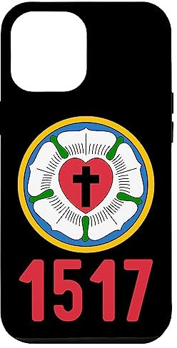 Hülle für iPhone 15 Plus Lutheran 1517 Protestantische Reformation Martin Luther Rose