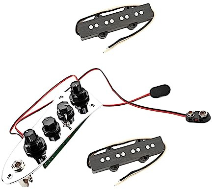 Silbernes 1 Satz 4-saiter Jb Bass Humbucker Pickup G103 | Eisen Ausführung, Einfach zu Montieren und Entfernen, für Bassliebhaber, Kompakt und Leicht