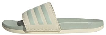 adidas Adilette Comfort Slides, SE DESLIZA Mujer, Wonder White/Linen Green Met. / Linen Green Met, 39 EU