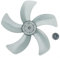 QOXEZY 40,6 cm Lüfterblatt, Kunststofftisch, fünf Blätter, Lüfterblätter mit Mutterabdeckung, Ventilator-Tischventilator-Ersatzteil für Sockel (schwarz)