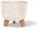 URBNLIVING Round Concrete Look Planter Flower Pot Indoor Outdoor Garden Decor With Legs