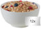 Home4You Müslischalen 12er Set - Ø 14 cm - Knochenporzellan - Weiß - Spülmaschinenfest - Dessertschalen Salatschüsseln