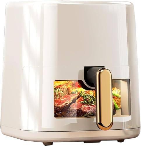 Freidora de aire multifuncional de gran capacidad, freidora de aire inteligente totalmente automática con ventana de observación adecuada para 1-6 personas