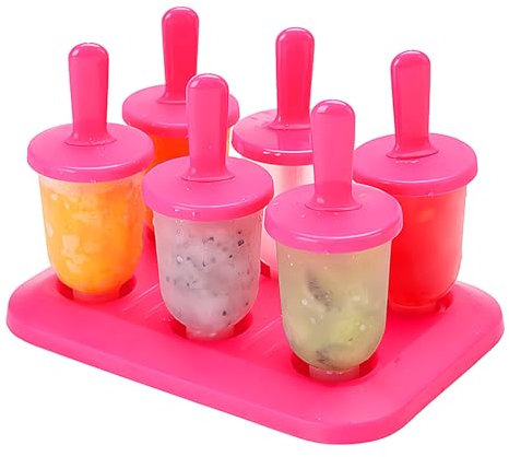 Hausgemachte Eisformen, Glasformen, Eisformen, Eisformen, Silikon-Glas-Formen, Eisformen, Eiscremeformen – BPA-frei, Eis Popformen machen wiederverwendbare einfache Ejakulation (rot, klein)