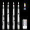Eldnacele Flammenlose Halloween-Spinnen-Kerzen mit Fernbedienung und Timer, 4 Stück, batteriebetrieben, LED, flackernd
