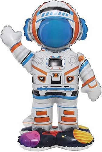 Astronaut Folienballon, XL Weltall Astronaut Inflatable Ballons, Luftballons Geburtstag Astronaut, Helium Luftballon Astronaut, für Weltraum Themenpartys, Kindergeburtstags deko