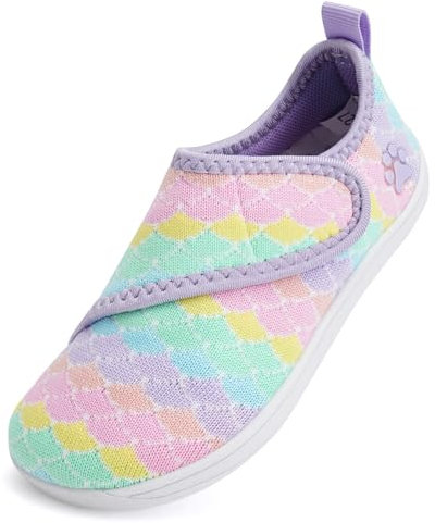 IceUnicorn Baby Barfußschuhe Lauflernschuhe Breite Kleinkind Jungen Mädchen Hausschuhe Kinder Barfussschuhe Sneaker Babyschuhe Anti Rutsch(Regenbogen, 24EU Weit)