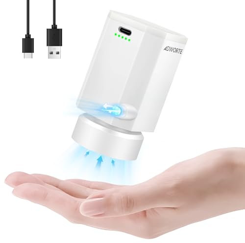 Cordless Electric Air Pump for Space Saver Bags - Portable Rechargeable Seal Pump for Compression Clothes, Blanket, Luggage (White)