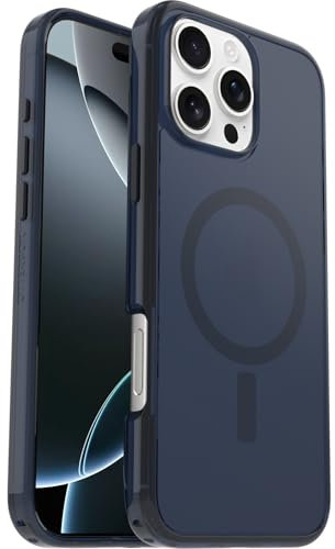 OtterBox Symmetry Series Clear MagSafe Case for iPhone 16 Pro Max, Shockproof, Drop proof, Protective Thin Case, 3x Tested to Military Standard, Clear/Blue