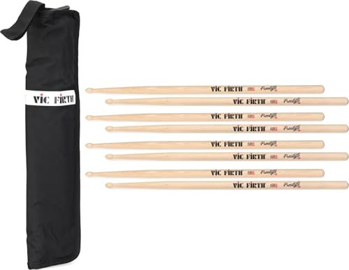 Vic Firth American Concept Freestyle Lot de 4 baguettes avec sac pour baguettes 5B