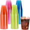 MATANA 40 Stück Bunte Hartplastik Partybecher, 210ml - Neon Becher Schwarzlicht - Mehrweg Plastikbecher, Kunststoffbecher, Trinkbecher, Cocktailbecher für Geburtstage, Kinderfeste, Hochzeiten, Partys