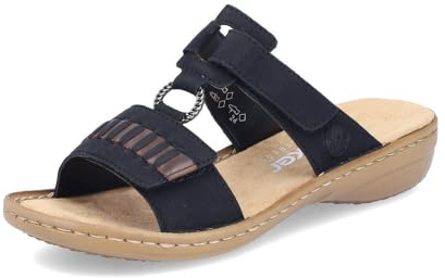 Rieker Damen Klassische Sandalen 60881, Frauen Sandalen,Sommerschuhe,Freizeitschuhe,offene Schuhe,Strandschuhe,schwarz (00),40 EU / 6.5 UK