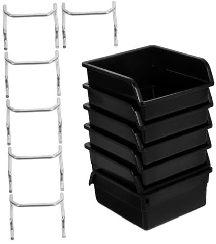 CLISPEED 6sätze Teiliges Pegboard Aufbewahrungsbehälter Mit Haken Kunststoffboxen Für Effiziente Werkzeugorganisation Und Garage Vielseitig Einsetzbar Und Installieren