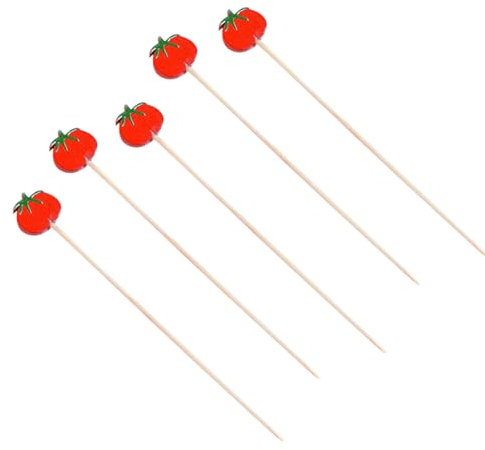 Lot de 100 cure-dents pour cocktail du Nouvel An chinois - Pour fruits, desserts, aliments, sandwichs, boissons, viande, brochettes de fruits, fournitures de fête (C, taille unique)