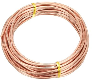 Jonoisax Alambre De Cobre 99.96% Puro: Alambre De Cobre Suave De 3.28 Pies Alambre Artesanal para Jardinería, Electrocultura, Fabricación De Joyas, Abalorios, Bricolaje De Alambre De Tierra,4mm