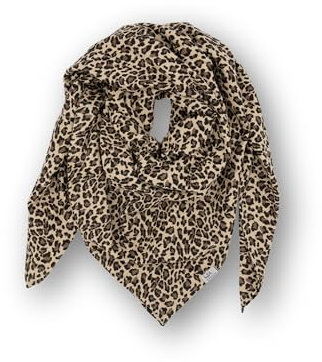 Neu hutch&putch Musselin-Halstuch Unisex 135cmx135cm - Dreieckstuch Erwachsene aus Bio Baumwolle - Schal für Erwachsene - weiches Musselin Halstuch (Leo)